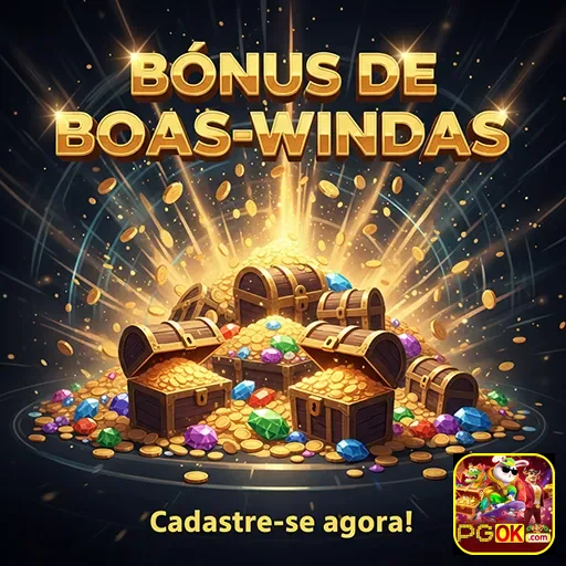 Imagem de bônus de boas-vindas do site pgok, destacando promoções especiais.