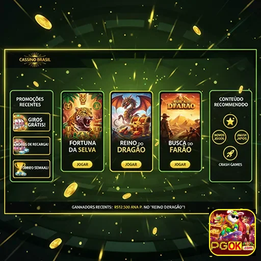 Jogador desfrutando slots no cassino online PGOK