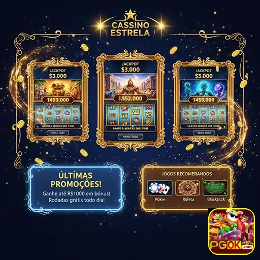 Promoções do cassino Estrela Jackpot disponíveis no site pgok